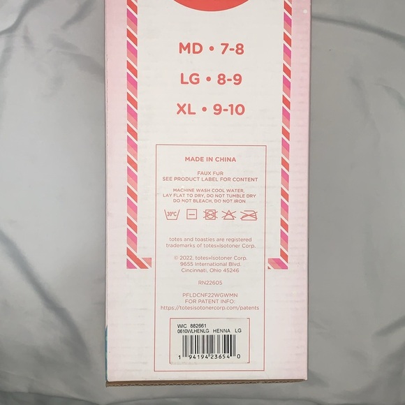 Totes Toasties Slippers Woman's L (8-9) Memory Foam Burgundy Red Slip On - Picture 5 of 6